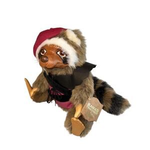 Robert Raikes Robin Raccoon W/Tag Plush 18" Poseable Stuffed Animal